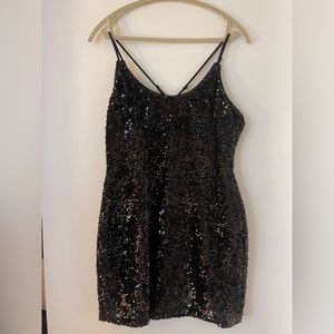Fun sequined dress- stretch material- party dress